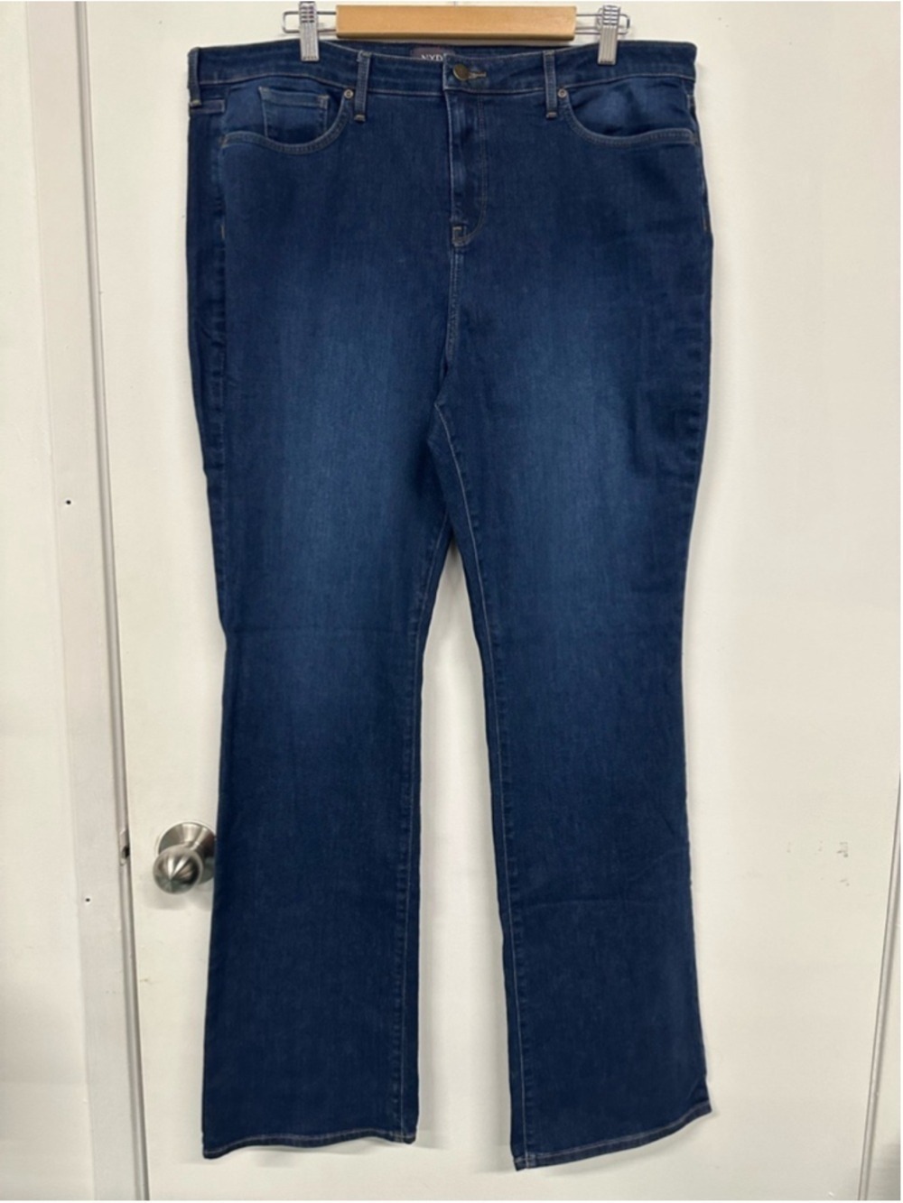 NYDJ Barbara Bootcut Jeans Size 18Tall Lift Tuck Dark Wash Flattering Classic